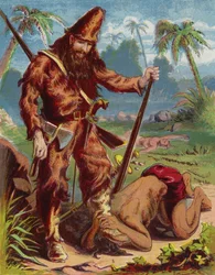 Ilustración para Robinson Crusoe